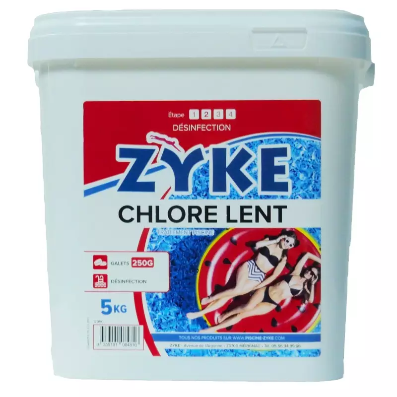 Chlore lent galets multi-actions 2kg - Azur