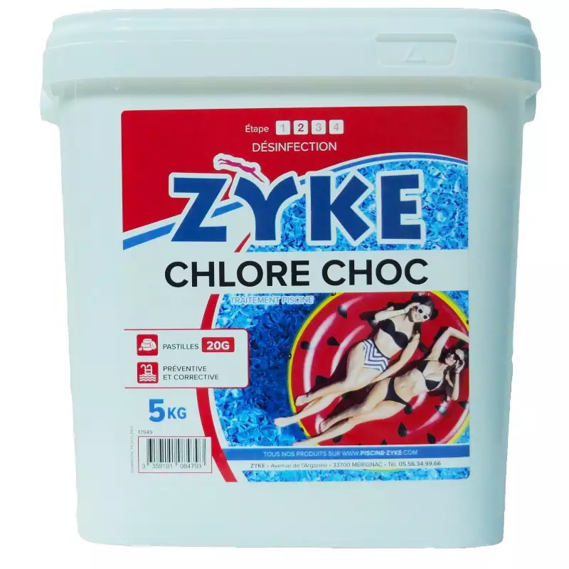 Chlore choc piscine pastilles effervescentes 1kg