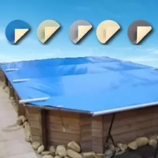 Bâche à barres pour piscine ronde octogonale Ø 360 cm - LeKingStore