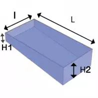 Liner sur mesure - Rectangulaire pente composée ou constante